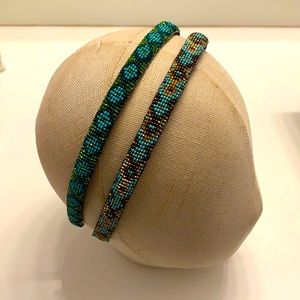 2 Hand Beaded Headbands NEW!!